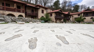 Footprints in the Marble of Arbanasi, Bulgaria