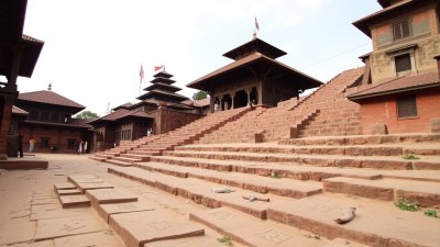 Footsteps Carved in Earth in Bhaktapur, Nepal