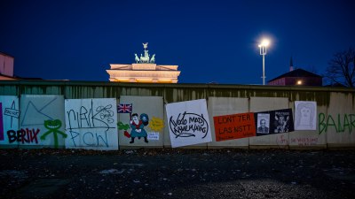 The Berlin Wall in Germany Still Argues With Itself at Night