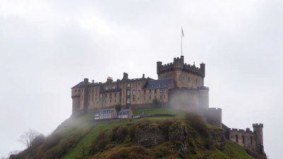 Edinburgh Castle in Scotland Waits Patiently for the Fog to Speak First