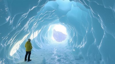 When the Sky Disappears Inside an Arctic Ice Tunnel