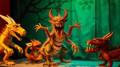 Exploring Local Monster Stories Through Puppet Shows Abroad